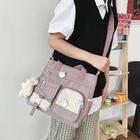 Korean-style Ulzzang Academy Style Vintage Mori Artistic  Girl Student Colored Large Capacity Shoulder Bag main image 4