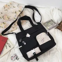 Korean-style Ulzzang Academy Style Vintage Mori Artistic  Girl Student Colored Large Capacity Shoulder Bag sku image 2