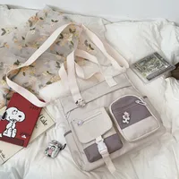 Korean-style Ulzzang Academy Style Vintage Mori Artistic  Girl Student Colored Large Capacity Shoulder Bag sku image 3