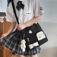 Korean-style Ulzzang Academy Style Vintage Mori Artistic  Girl Student Colored Large Capacity Shoulder Bag sku image 7