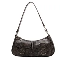Wholesale Sweet Cool Motorcycle Bag For Women  New Niche Fashion Shoulder Underarm Bag Small Red Book  Women's Bag main image 5