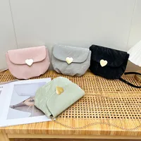 Women's Small Cloth Solid Color Streetwear Shell Magnetic Buckle Shoulder Bag Crossbody Bag main image 1