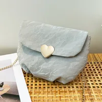 Women's Small Cloth Solid Color Streetwear Shell Magnetic Buckle Shoulder Bag Crossbody Bag sku image 1