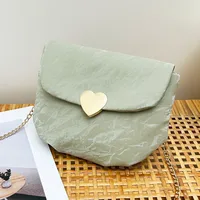 Women's Small Cloth Solid Color Streetwear Shell Magnetic Buckle Shoulder Bag Crossbody Bag sku image 3