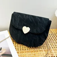 Women's Small Cloth Solid Color Streetwear Shell Magnetic Buckle Shoulder Bag Crossbody Bag sku image 4