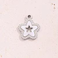 1 Pc/Package 15x12.5mm Hole 1~1.9mm 304 Stainless Steel Shell 18K Gold Plated Star Simple Solid Color Polished Pendant main image 4