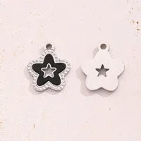 1 Pc/Package 15x12.5mm Hole 1~1.9mm 304 Stainless Steel Shell 18K Gold Plated Star Simple Solid Color Polished Pendant main image 2