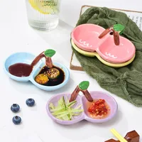 Cute Cherry Ceramics Seasoning Dish 1 Piece main image 1
