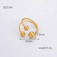 Elegant Modern Style Cherry Shell 304 Stainless Steel Plating 18K Gold Plated Women's Charm Rings Open Rings Rings sku image 24