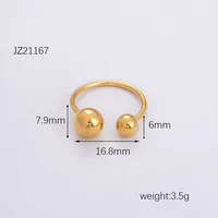 Elegant Modern Style Cherry Shell 304 Stainless Steel Plating 18K Gold Plated Women's Charm Rings Open Rings Rings sku image 20