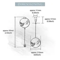 1 Pair Sterling Silver Water Droplets Bird Drop Earrings main image 5