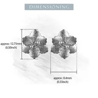 1 Pair 925 Sterling Silver Flower Ear Studs main image 6
