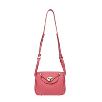 Retro Western Style Children's Bag  New PU Litchi Pattern Mini Portable Crossbody Shoulder Small Square Bag Trendy main image 5
