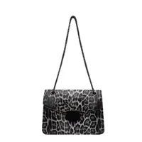Women's Small Pu Leather Leopard Vintage Style Square Magnetic Buckle Shoulder Bag Crossbody Bag sku image 1
