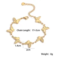 Retro Simple Style Commute Butterfly 304 Stainless Steel Bracelets In Bulk main image 5