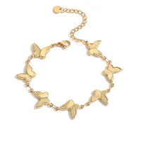 Retro Simple Style Commute Butterfly 304 Stainless Steel Bracelets In Bulk sku image 1