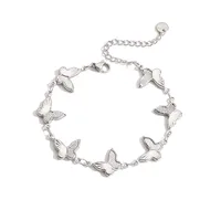 Retro Simple Style Commute Butterfly 304 Stainless Steel Bracelets In Bulk sku image 2
