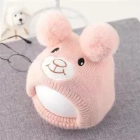 Baby Hat Autumn And Winter Cute Children's Winter Baby Wool Hat Baby Ear Protection Knitted Hat sku image 4