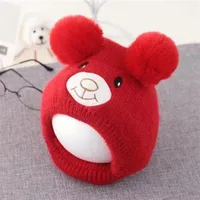 Baby Hat Autumn And Winter Cute Children's Winter Baby Wool Hat Baby Ear Protection Knitted Hat sku image 5