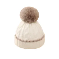 Winter Baby Hat Casual Versatile Baby Boys' Color Matching Knitted Hat Outdoor Cold-proof Wool Hat main image 1