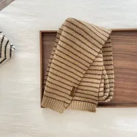 Han Fan Boys' Scarf Cool Trendy Handsome Striped Jacquard Knitted Scarf Children's Scarf sku image 1