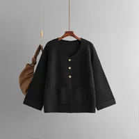Women's Cardigan Long Sleeve Sweaters & Cardigans Pocket Casual Solid Color main image 5