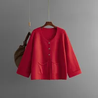 Women's Cardigan Long Sleeve Sweaters & Cardigans Pocket Casual Solid Color main image 4