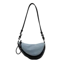 Niche Underarm Bag Women's Summer  New Fashion Saddle Bag Casual Denim Crossbody Bag sku image 4