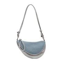 Niche Underarm Bag Women's Summer  New Fashion Saddle Bag Casual Denim Crossbody Bag sku image 6