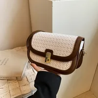 Texture Casual  Lock New Trendy Fashion Retro Summer Popular Shoulder Crossbody Underarm Small Square Bag For Women sku image 5
