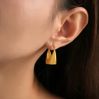1 Pair Princess Preppy Style Artistic Geometric Plating Titanium Steel 18K Gold Plated Earrings main image 6