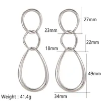 1 Pair IG Style Simple Style Geometric Copper Drop Earrings sku image 1