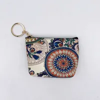 Ethnic Style Coin Purse Retro Coin Bag Large Bag Hanging Ornaments Coin Purse HD Color Printing Creative T-shaped Zipper Small Bag main image 1