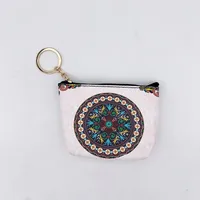 Ethnic Style Coin Purse Retro Coin Bag Large Bag Hanging Ornaments Coin Purse HD Color Printing Creative T-shaped Zipper Small Bag main image 2