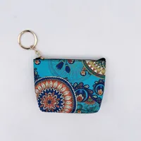 Ethnic Style Coin Purse Retro Coin Bag Large Bag Hanging Ornaments Coin Purse HD Color Printing Creative T-shaped Zipper Small Bag sku image 12