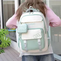 New Wholesale Schoolbag Primary School Student Schoolbag Burden Reduction Ridge Protection Shoulder Bag Small Fresh Schoolbag Junior Senior High School Student Schoolbag main image 1