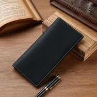Long Wallet Men's Wholesale Full Top Layer Leather Leather Clutch Men's Multi-card Ultra-thin Card Wallet sku image 1