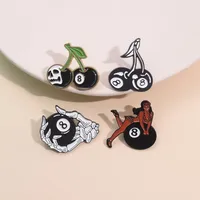 Casual Elegant Simple Style Number Cherry Alloy Stoving Varnish Unisex Brooches main image 4