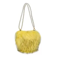 Women's Plush Solid Color Vintage Style Classic Style Heart-shaped Zipper Shoulder Bag Handbag Crossbody Bag main image 5