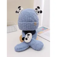 Children Unisex Cute Panda Wool Cap main image 5