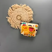 Ethnic Style Coin Purse Retro Coin Bag Large Bag Hanging Ornaments Coin Purse HD Color Printing Creative T-shaped Zipper Small Bag sku image 1