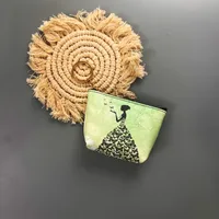 Ethnic Style Coin Purse Retro Coin Bag Large Bag Hanging Ornaments Coin Purse HD Color Printing Creative T-shaped Zipper Small Bag sku image 3