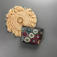 Ethnic Style Coin Purse Retro Coin Bag Large Bag Hanging Ornaments Coin Purse HD Color Printing Creative T-shaped Zipper Small Bag sku image 24