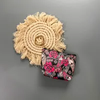 Ethnic Style Coin Purse Retro Coin Bag Large Bag Hanging Ornaments Coin Purse HD Color Printing Creative T-shaped Zipper Small Bag sku image 25