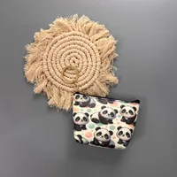 Ethnic Style Coin Purse Retro Coin Bag Large Bag Hanging Ornaments Coin Purse HD Color Printing Creative T-shaped Zipper Small Bag sku image 27