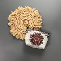 Ethnic Style Coin Purse Retro Coin Bag Large Bag Hanging Ornaments Coin Purse HD Color Printing Creative T-shaped Zipper Small Bag sku image 29