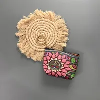 Ethnic Style Coin Purse Retro Coin Bag Large Bag Hanging Ornaments Coin Purse HD Color Printing Creative T-shaped Zipper Small Bag sku image 9