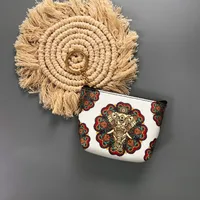 Ethnic Style Coin Purse Retro Coin Bag Large Bag Hanging Ornaments Coin Purse HD Color Printing Creative T-shaped Zipper Small Bag sku image 32