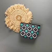 Ethnic Style Coin Purse Retro Coin Bag Large Bag Hanging Ornaments Coin Purse HD Color Printing Creative T-shaped Zipper Small Bag sku image 37