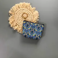 Ethnic Style Coin Purse Retro Coin Bag Large Bag Hanging Ornaments Coin Purse HD Color Printing Creative T-shaped Zipper Small Bag sku image 38